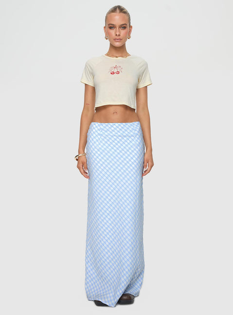 Gingham maxi skirt