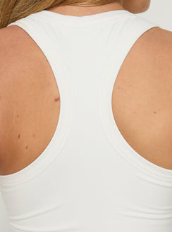 Daily Define Racerback Tank Top White