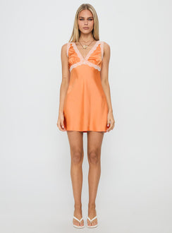 Lillipilly Lace Mini Dress Orange