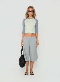 Kikkie 3/4 Sleeve Raglan Jelly Mint / Grey