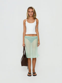 Sidori Sheer Midi Skirt Jelly Mint