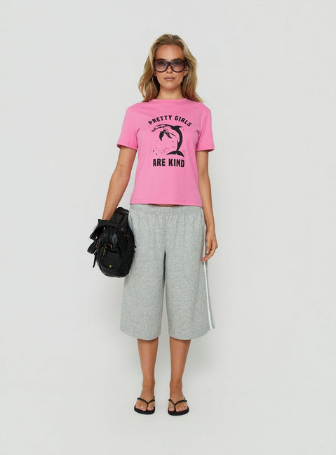 Sayllor Longline Sweat Shorts Grey Marle