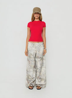 Daily Define Crew Neck Short Sleeve Top Red