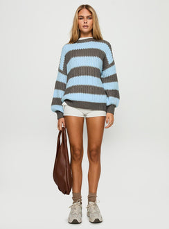 Starry Night Knit Sweater Blue Stripe