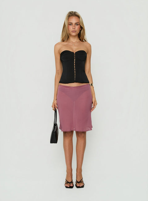 Jazzy Strapless Corset Top Black
