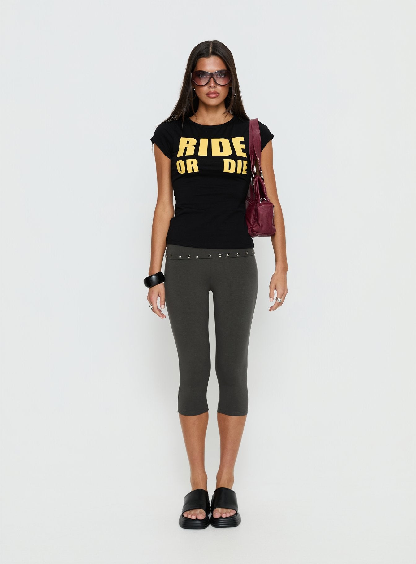 Ride Or Die Graphic Top Black / Yellow