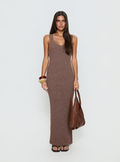 Imirisa Scoop Knit Maxi Dress Mocha