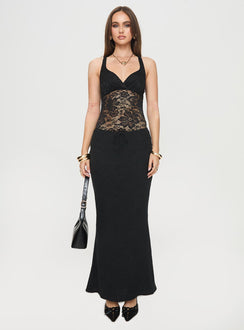 Lace bodysuit V neckline, twist detail at bust, adjustable straps, high cut leg, cheeky cut bottom, press clip fastening at base Good stretch, lined bust Princess Polly Lower Impact 