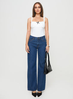 Bodysuit Elasticated shoulder straps, square neckline, ruched bust, high cut leg, press clip fastening, cheeky style bottom Good stretch, lined bust Princess Polly Lower Impact