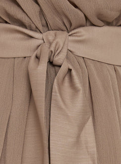 We Belong Together Strapless Blouson Mini Dress Mushroom
