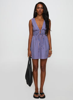 Pokey Mini Dress Navy Stripe