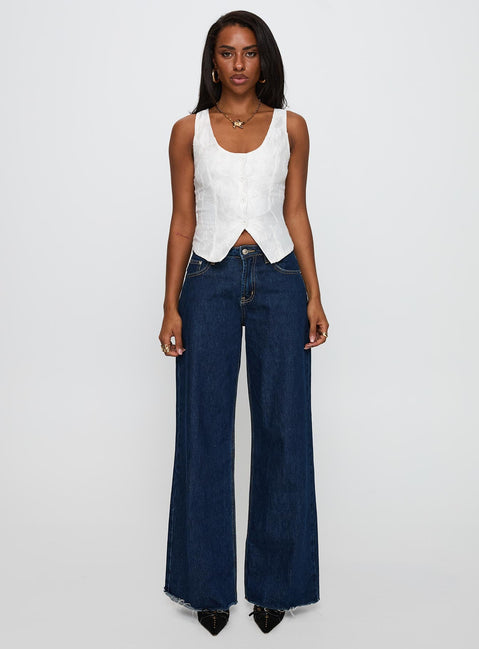 Breathless Embroidered Top White