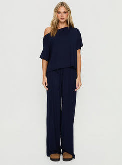 Cozy Hour Sleep Relaxed Pants Navy