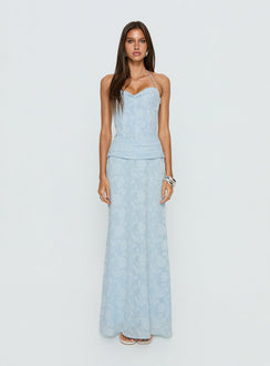 Love from Portofino Corset Maxi Dress Blue