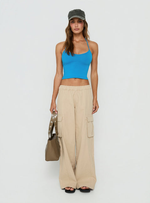 Scarletta Ultra Wide Cargo Pants Natural