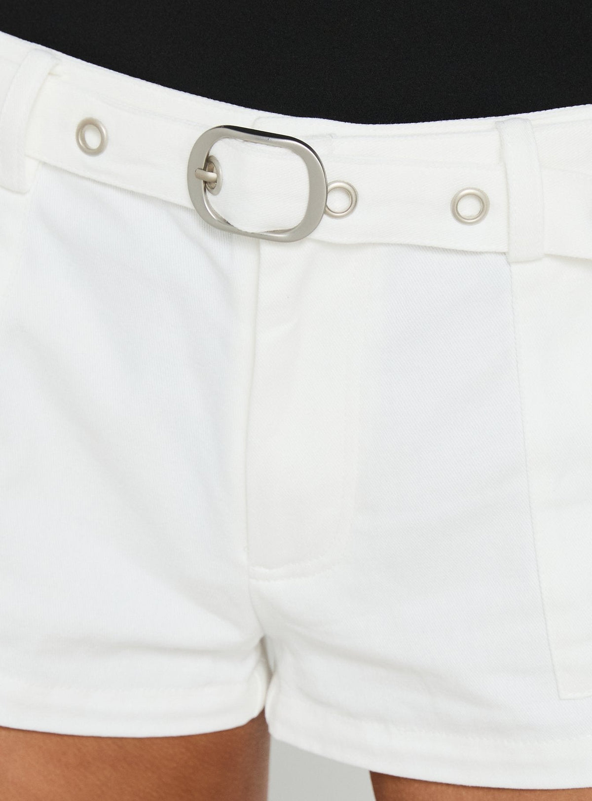 Darsee Cargo Mini Shorts White