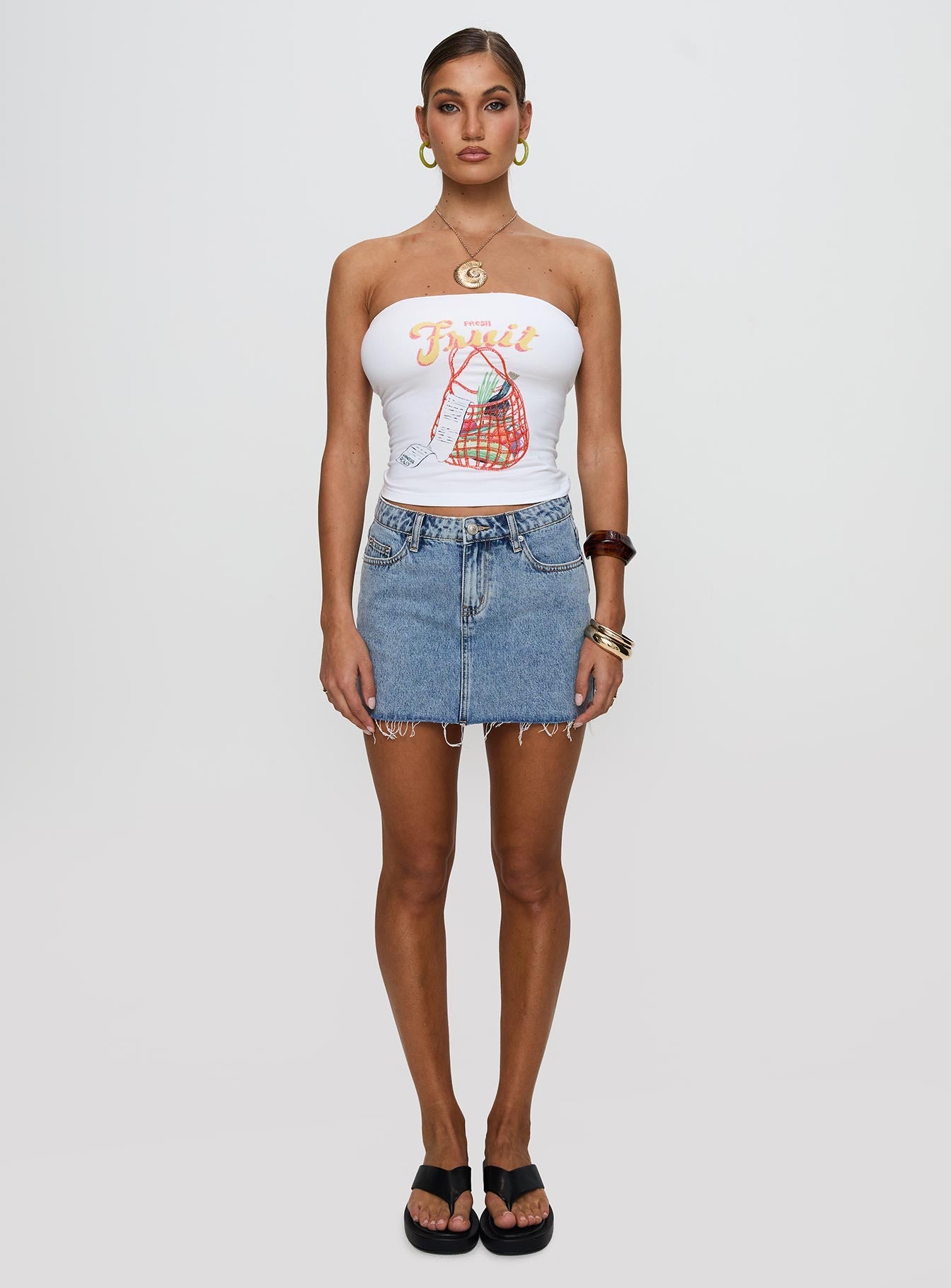 Waverlie Mini Skirt Denim