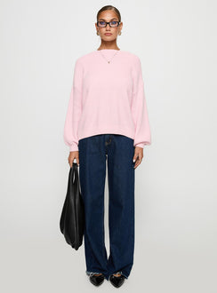 Melzo Crew Neck Knit Sweater Pink