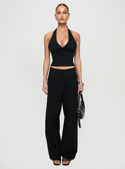 Whimsy Halter Top Black Petite