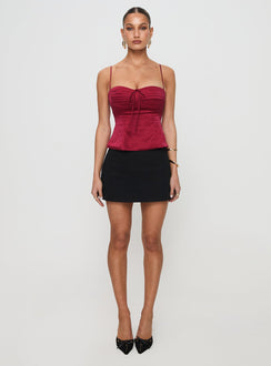 Hildy Tie Back Top Red