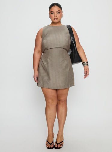 Yumiko Romper Green Stripe Curve