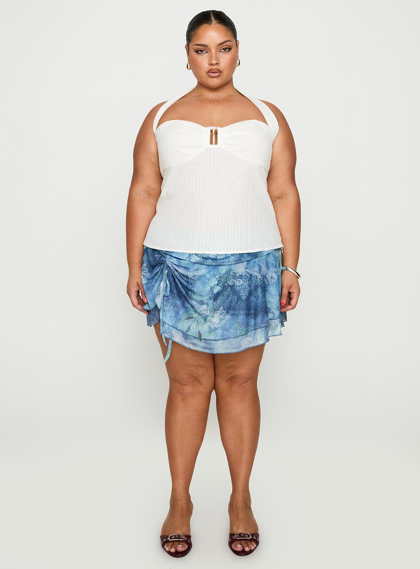 Isabetta Halter Top White Curve