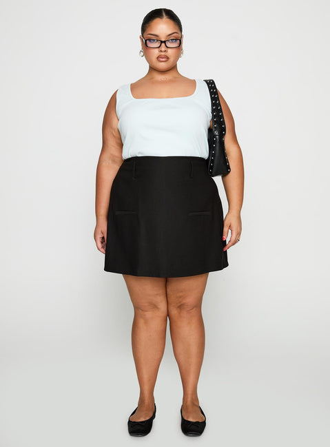 Grant My Wish Mini Skort Black Curve