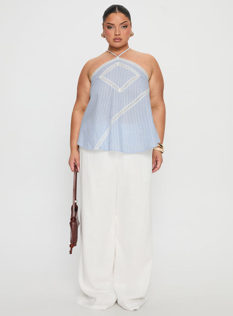 Pedra Wide Leg Pant White Curve