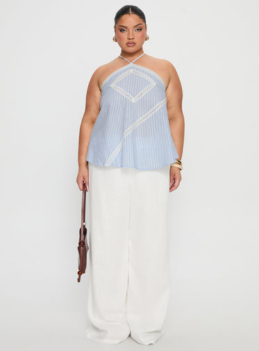 Pedra Wide Leg Pant White Curve