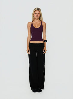 Pace Active Cross Back Tank Top Plum