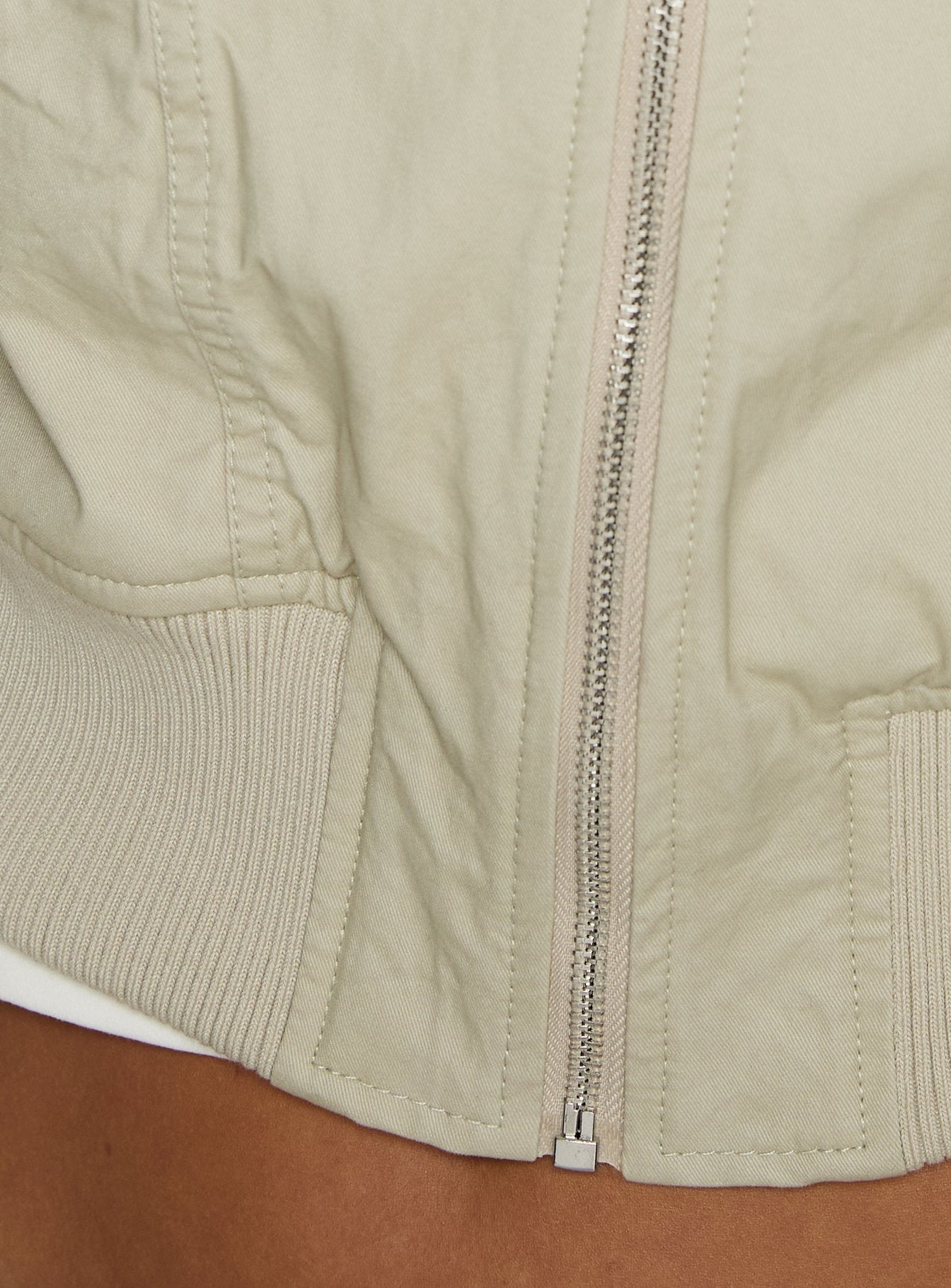 Arwyn Fitted Bomber Jacket Taupe