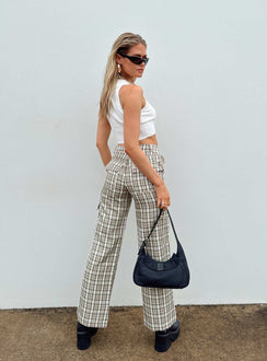 product Princess Polly High Waisted Pants  Mckay Check Cargo Pants Multi