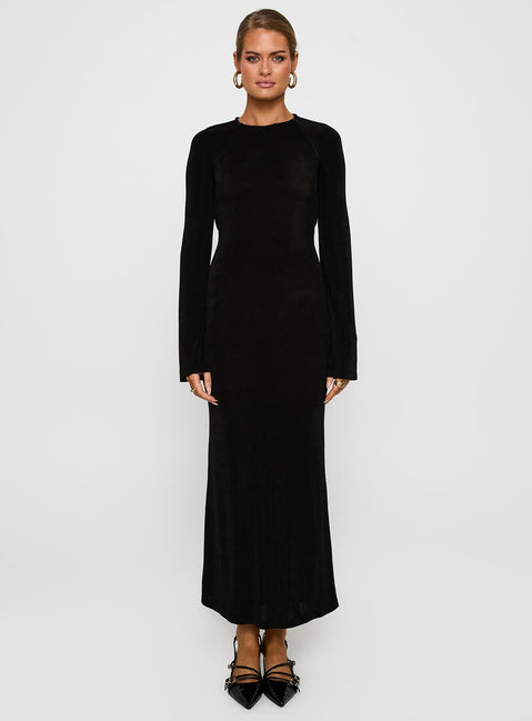 Amersham Long Sleeve Maxi Dress Black