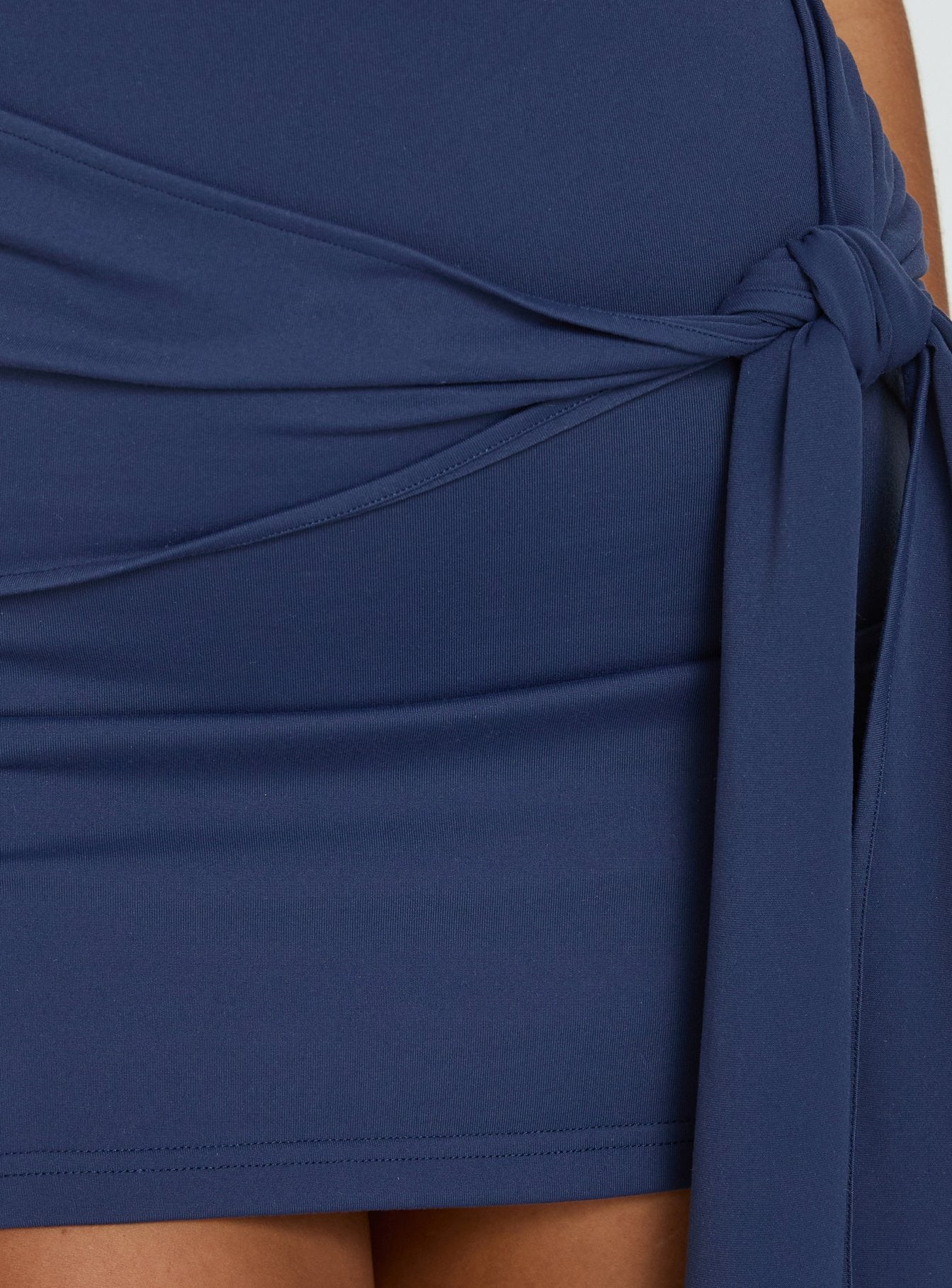 Daily Define Tie Waist Mini Dress Navy