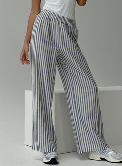 Louis Pants White / Navy Stripe