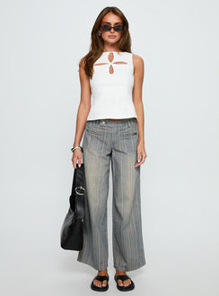 Celyse Cut Out Detail Top White