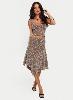 Motel Cinta Skirt Brown Multi