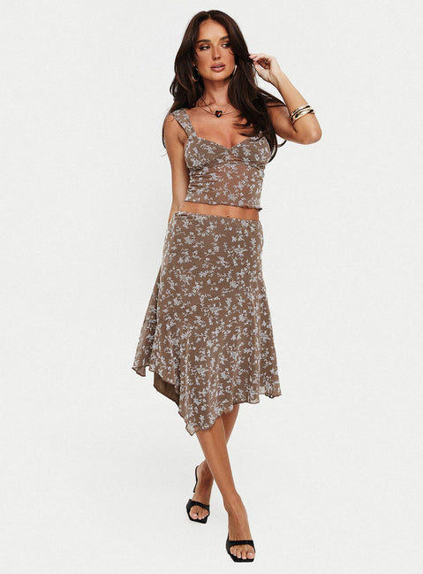 Motel Cinta Skirt Brown Multi