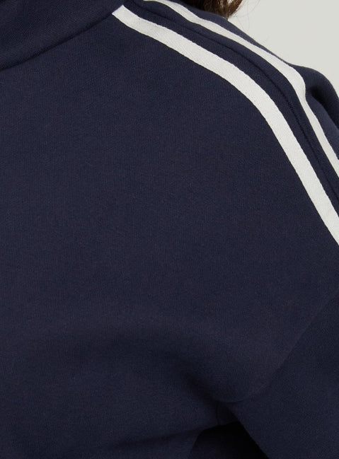 Keeran Funnel Neck Fleece Jumper Navy / White