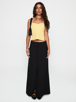 Rehna Halter Top Yellow Slub