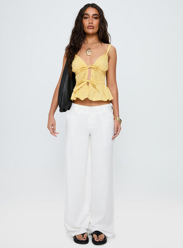 Pedra Wide Leg Pant White