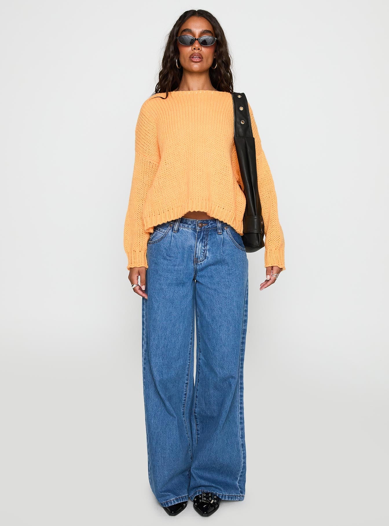 In The Evening Knit Sweater Orange