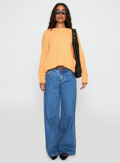 In The Evening Knit Sweater Orange