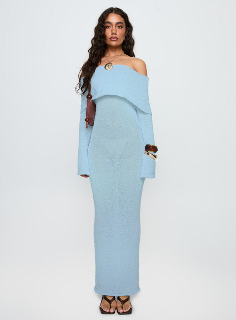 Karynn Long Sleeve Maxi Dress Blue