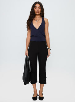 Michella Wrap Top Navy