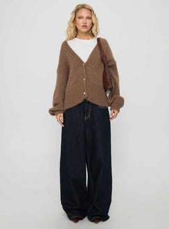 Yasmyn Knit Cardigan Brown