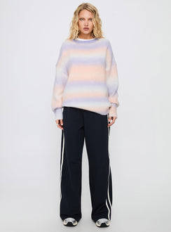Orliana Ombre Knit Sweater Purple Multi