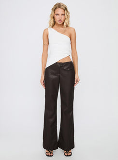 Machiatto One Shoulder Top White