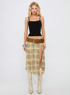 Juni Knit Cami Top Black