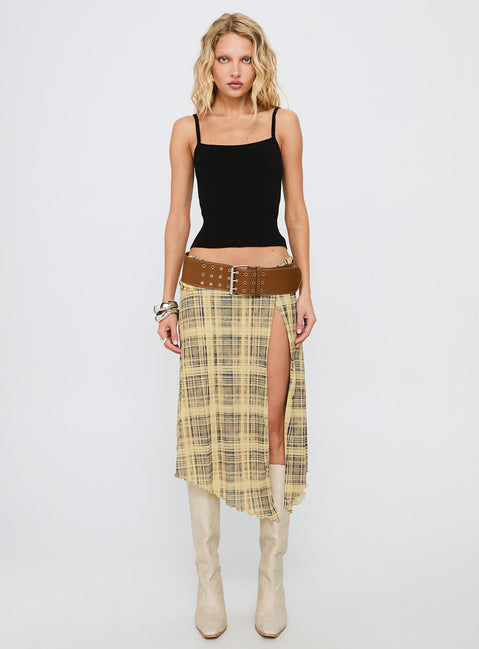 Juni Knit Cami Top Black